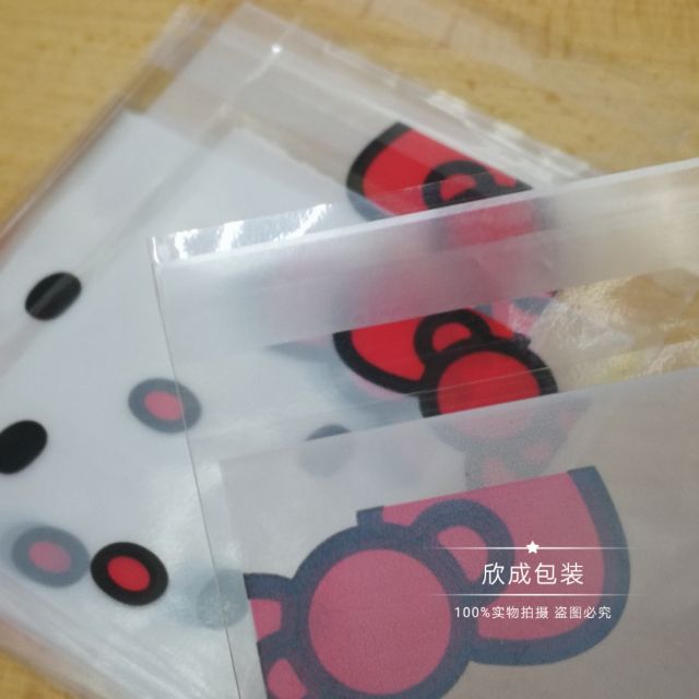 Cartoon Biscuit Packaging Bag Cute Hairpin Jewelry Bag OPP Self-Adhesive Sticker Closure Bags Ziplock Bag Plastic Bag 7*7