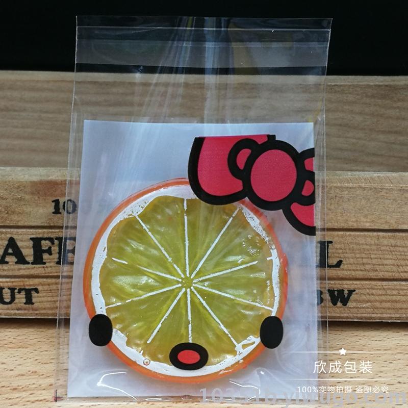Cartoon Biscuit Packaging Bag Cute Hairpin Jewelry Bag OPP Self-Adhesive Sticker Closure Bags Ziplock Bag Plastic Bag 7*7