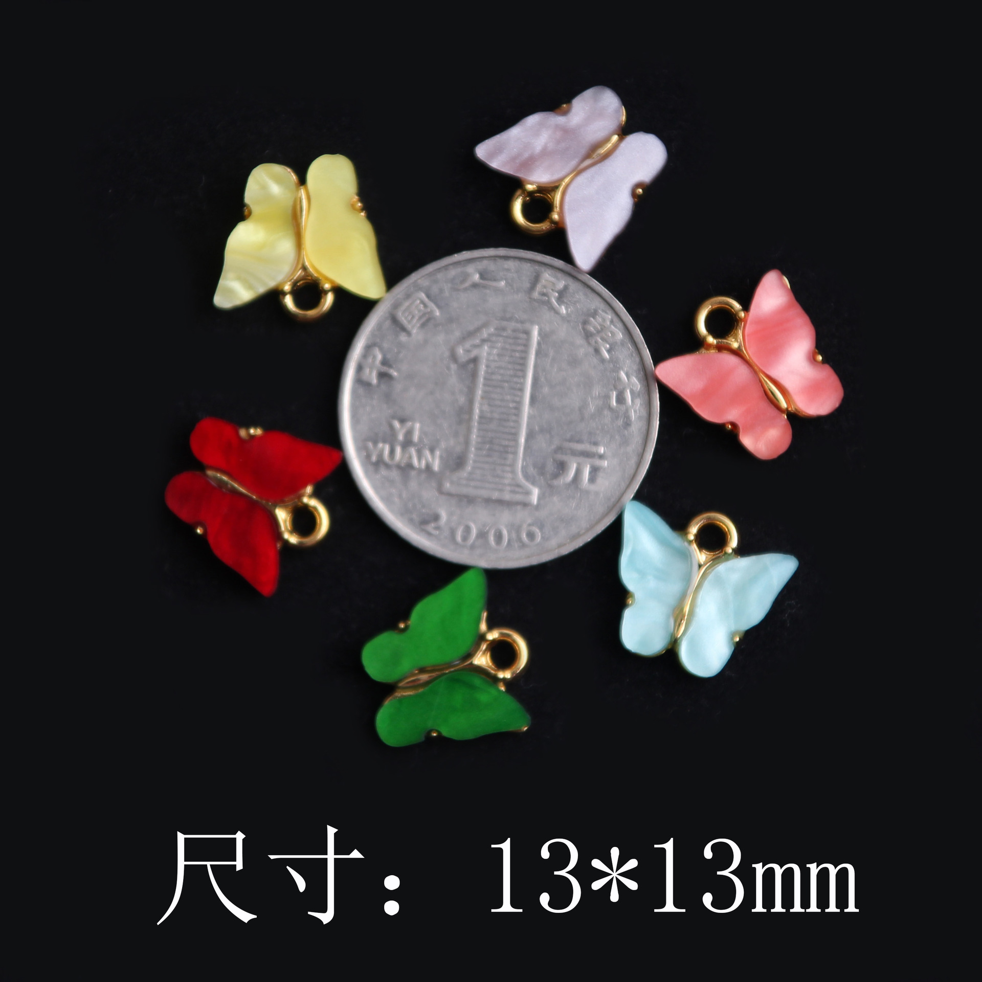 AliExpress Popular Acrylic Butterfly Earrings Alloy Color Pendant Earrings CrossBorder Whole