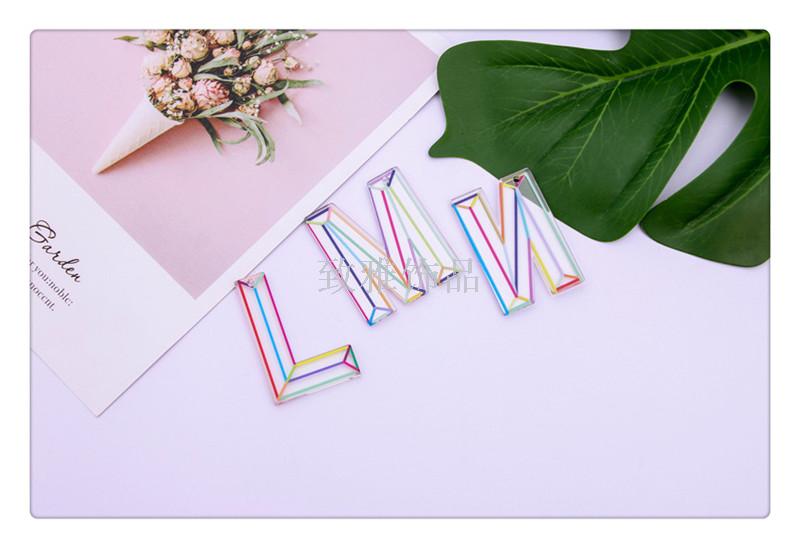 Acrylic color lines Character letters tassel jewelry fashion Pendant bag accessories key chain Acrylic color lines Character letters tassel jewelry fashion Pendant bag accessories key chain