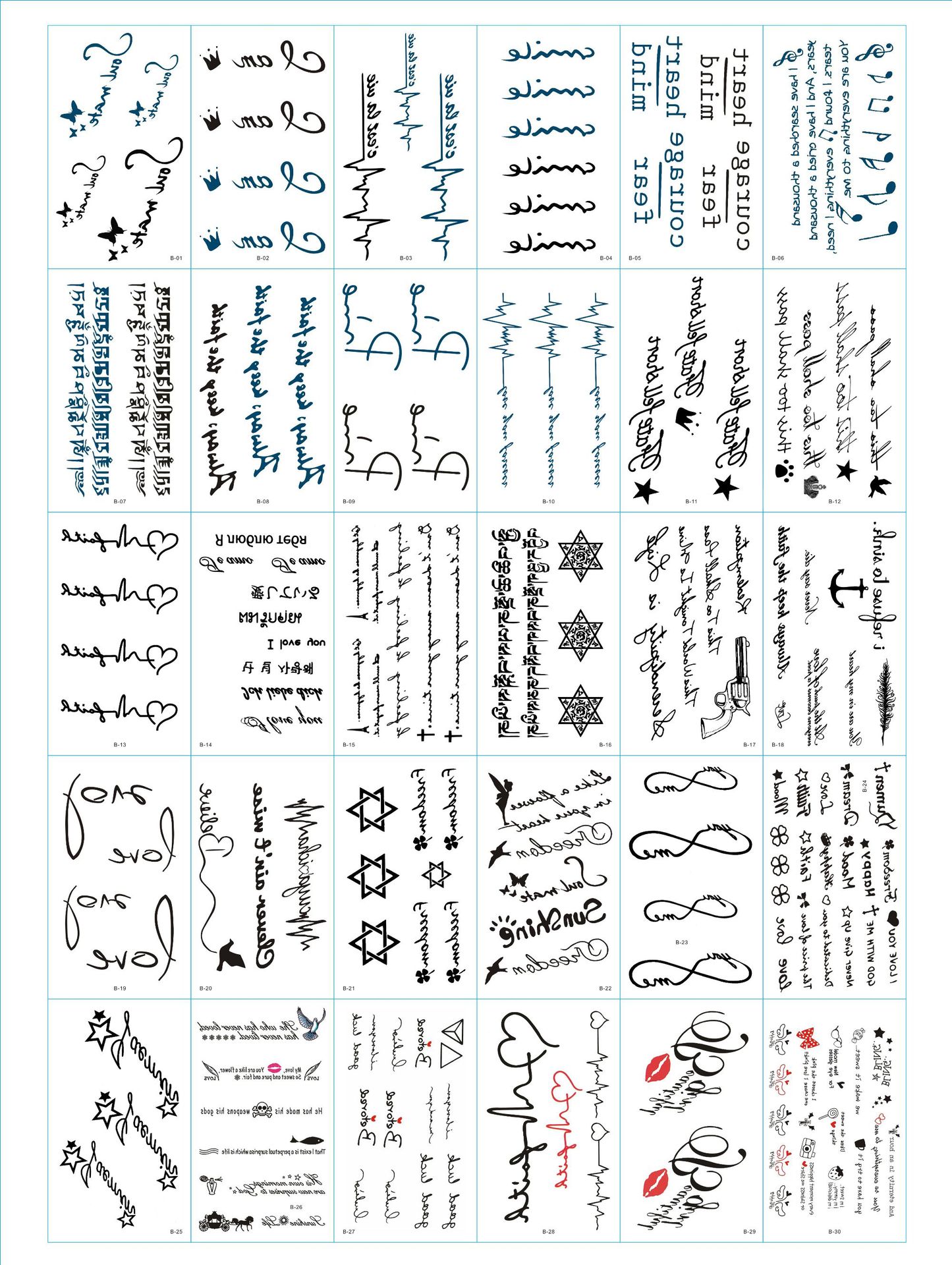 Fresh Tattoo Sticker Creative Cartoon Ins Style Finger Tattoo Sticker Letters Bianhua Eyebrow Stickers Customization Fresh Tattoo Sticker Creative Cartoon Ins Style Finger Tattoo Sticker Letters Bianhua Eyebrow Stickers Customization
