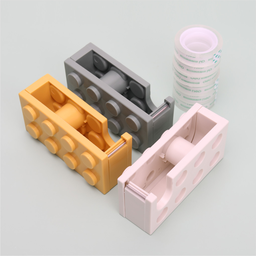 Building Table Facial Tape Cutter Office Stationery Transparent Tape Base and Paper Adhesive Tape Split Storage Box