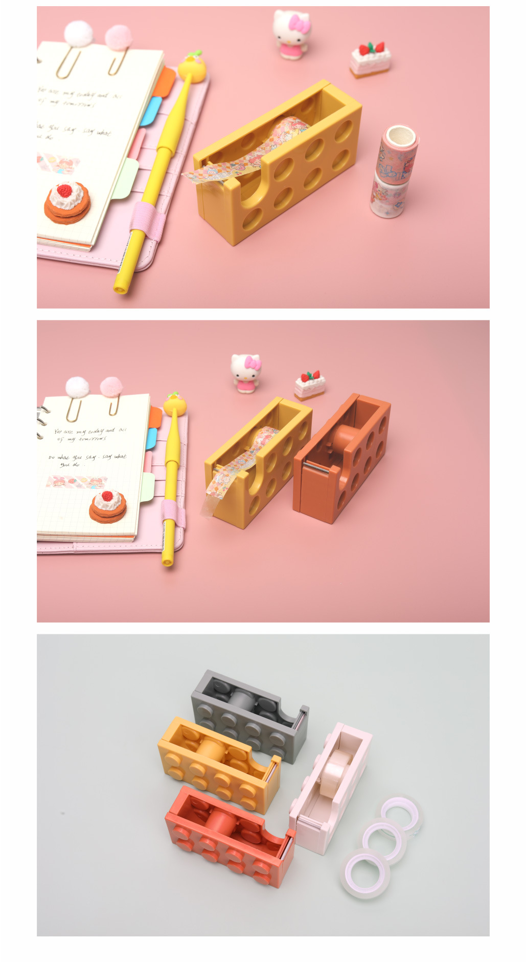 LHS Building Blocks Adhesive Tape Holder Cultural Creative Tape Base Tape Cutter Office Student Tape Box Gift Stationery LHS Building Blocks Adhesive Tape Holder Cultural Creative Tape Base Tape Cutter Office Student Tape Box Gift Stationery