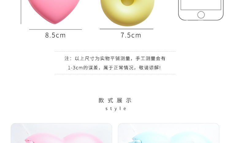 Korean Creative Cartoon Stationery Portable Donut Tape Base Magic Tape Cutter with Small Tape