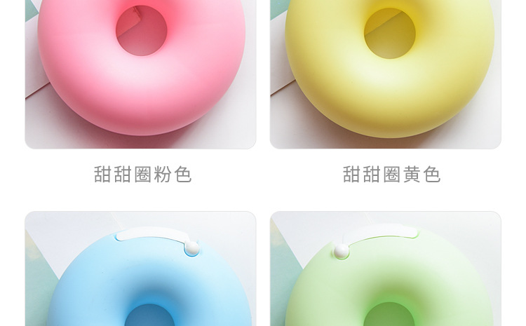 Korean Creative Cartoon Stationery Portable Donut Tape Base Magic Tape Cutter with Small Tape
