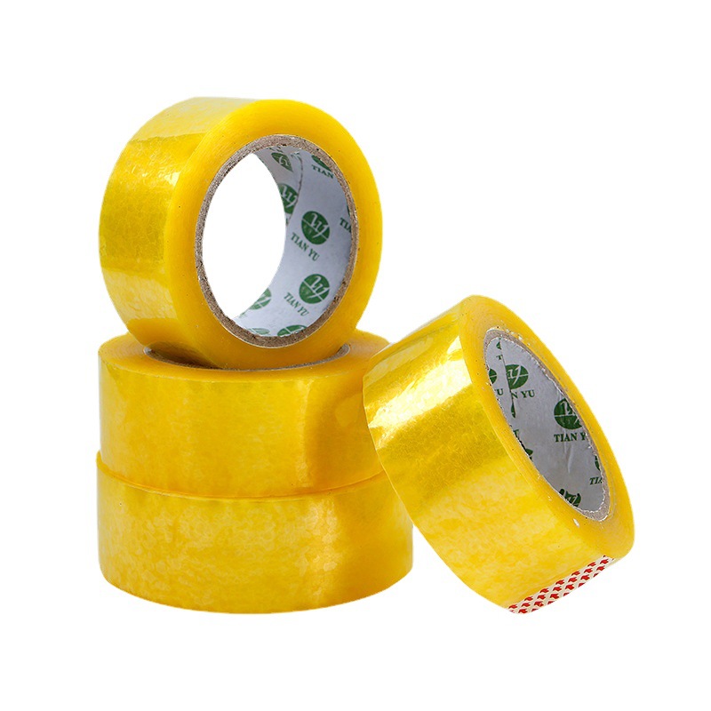 45*100 Express Packaging Sealing Tape Transparent Tape Large Roll Tape in Stock Wholesale Full Box Delivery Cutter