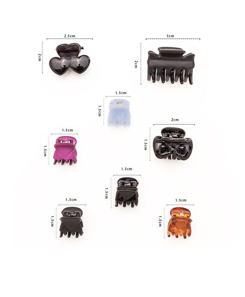Mini Cute Barrettes Girls Broken Hair Black Bangs Small Jaw Clip Cross-Border Simple Acrylic Hair Accessories Mini Cute Barrettes Girls Broken Hair Black Bangs Small Jaw Clip Cross-Border Simple Acrylic Hair Accessories