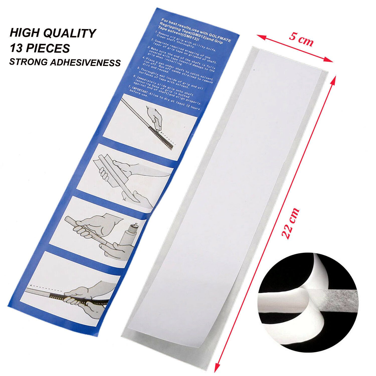 Golf Grip Replacement Accessories Combination Club Double-Sided Adhesive Glassine Tape Plastic Cutter Rubber Fixture Sol Agent