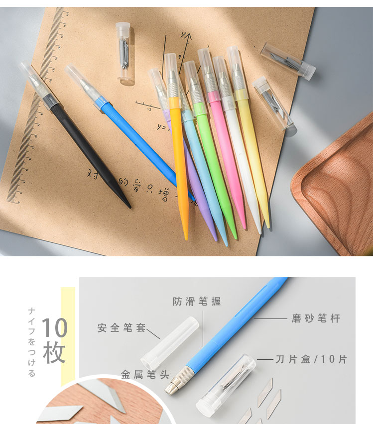 Notebook and Paper Adhesive Tape Cutting Rubber Stamp Carving Burin Pencil Knife Burin Hand Account Stickers Painting Stickers Paper Cutter