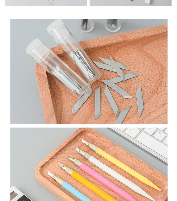 Notebook and Paper Adhesive Tape Cutting Rubber Stamp Carving Burin Pencil Knife Burin Hand Account Stickers Painting Stickers Paper Cutter