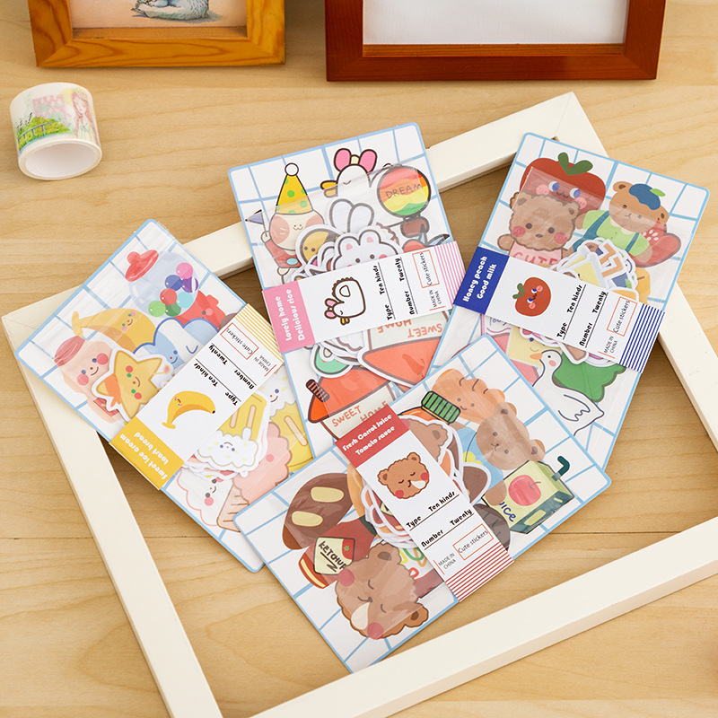 Style Cartoon Cute Soft Candy Bear Hand Ledger Sticker Sealing Paste Mobile Phone Notebook Material Decorative Sticker
