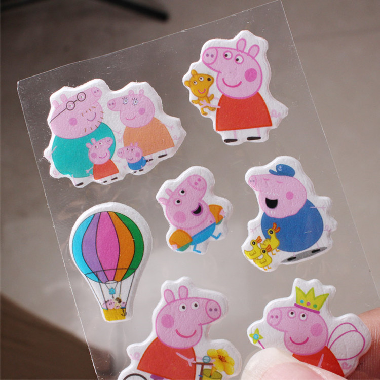 Factory Direct Sales Children&#039;s Cartoon Stickers Puzzle 3D Stickers Kindergarten Reward Bubble Sticker Wholesale