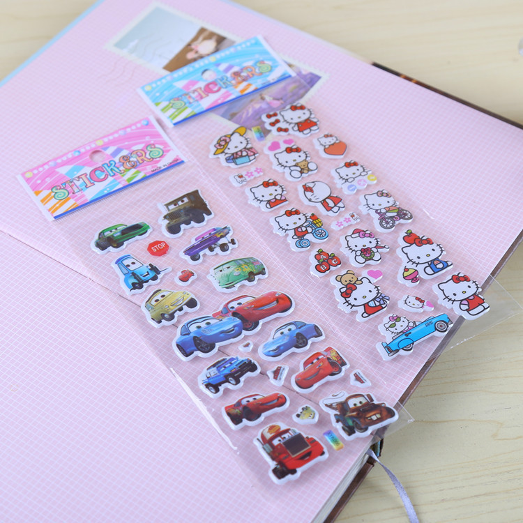 Factory Direct Sales Children's Cartoon Stickers Puzzle 3D Stickers Kindergarten Reward Bubble Sticker Wholesale