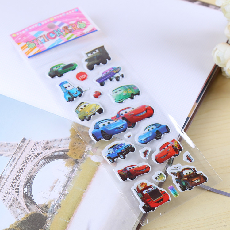 Factory Direct Sales Children's Cartoon Stickers Puzzle 3D Stickers Kindergarten Reward Bubble Sticker Wholesale