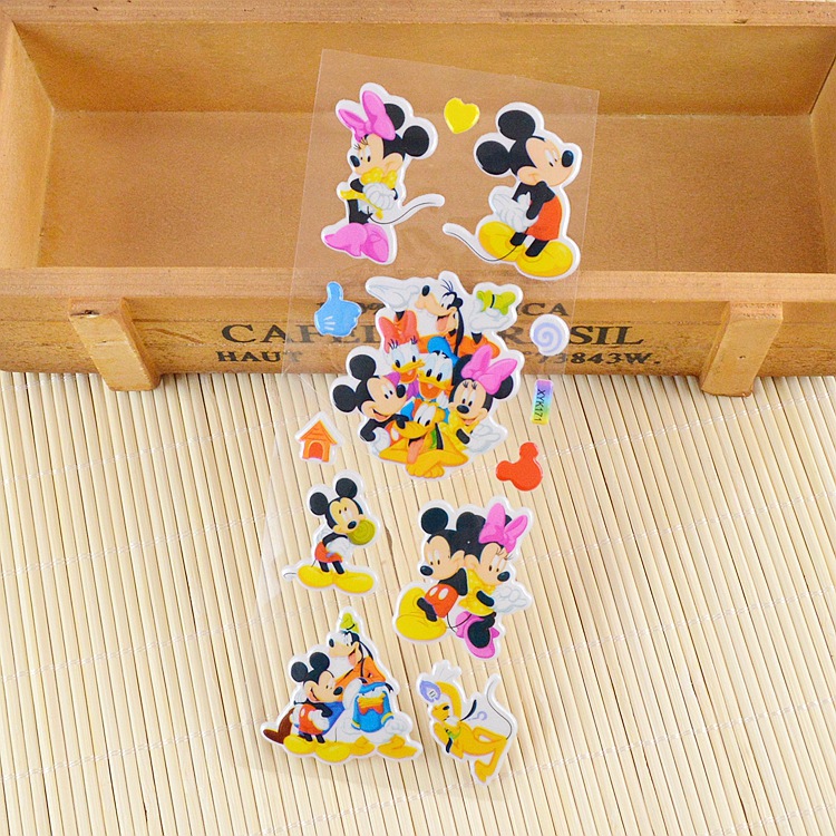 Factory Direct Sales Children's Cartoon Stickers Puzzle 3D Stickers Kindergarten Reward Bubble Sticker Wholesale