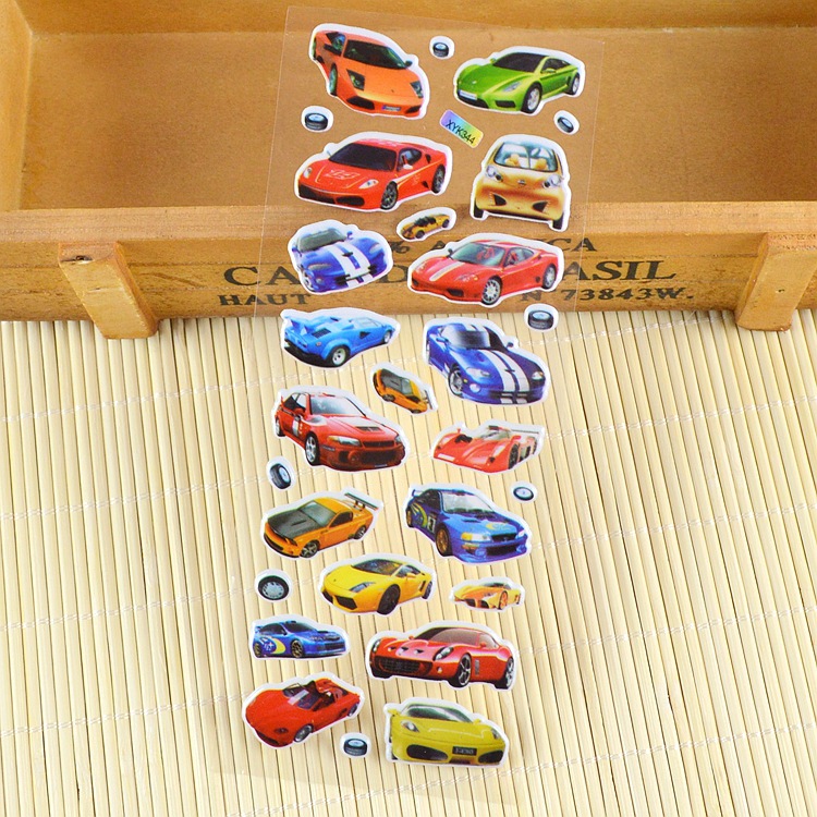Factory Direct Sales Children's Cartoon Stickers Puzzle 3D Stickers Kindergarten Reward Bubble Sticker Wholesale