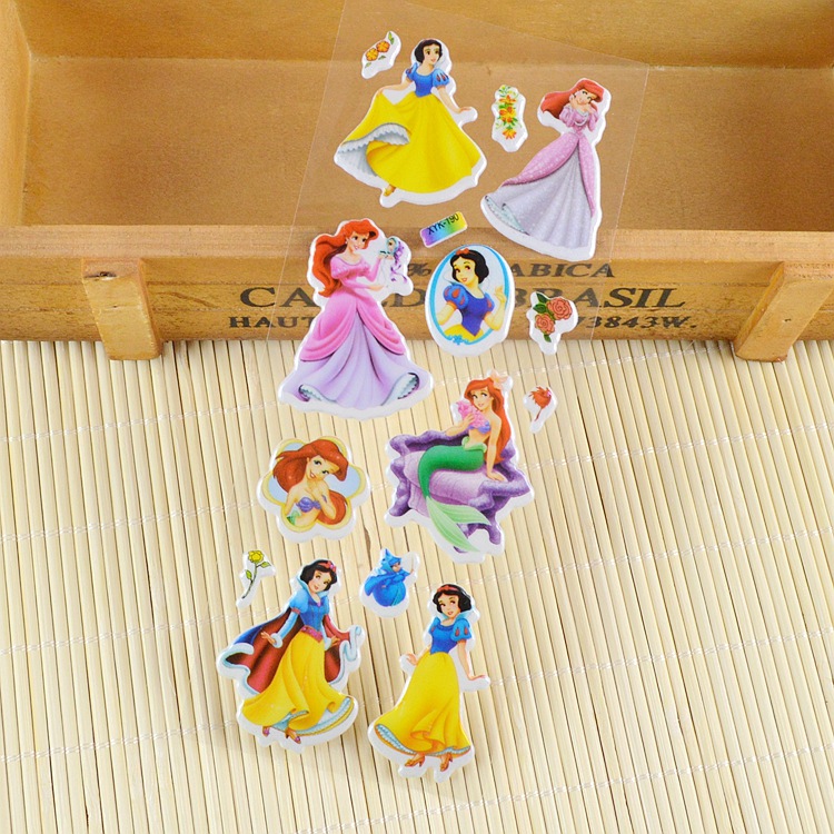 Factory Direct Sales Children's Cartoon Stickers Puzzle 3D Stickers Kindergarten Reward Bubble Sticker Wholesale