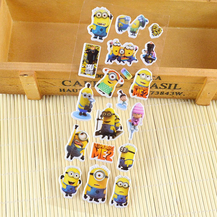 Factory Direct Sales Children's Cartoon Stickers Puzzle 3D Stickers Kindergarten Reward Bubble Sticker Wholesale