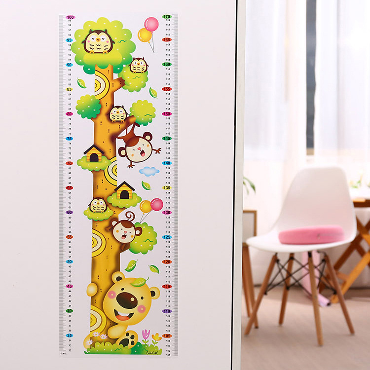 Cartoon Height Sticker Wall Stickers Giraffe Visual Chart Kindergarten Stature (Foot) Children&#039;s Room Wall Decorative Wallpaper Stickers