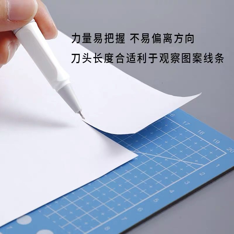 Notebook Pen Knife Paper Cutter Pen Type Hand Account Stickers Painting Stickers Art Seal Engraving Tape Paper Cutter Pen Knife