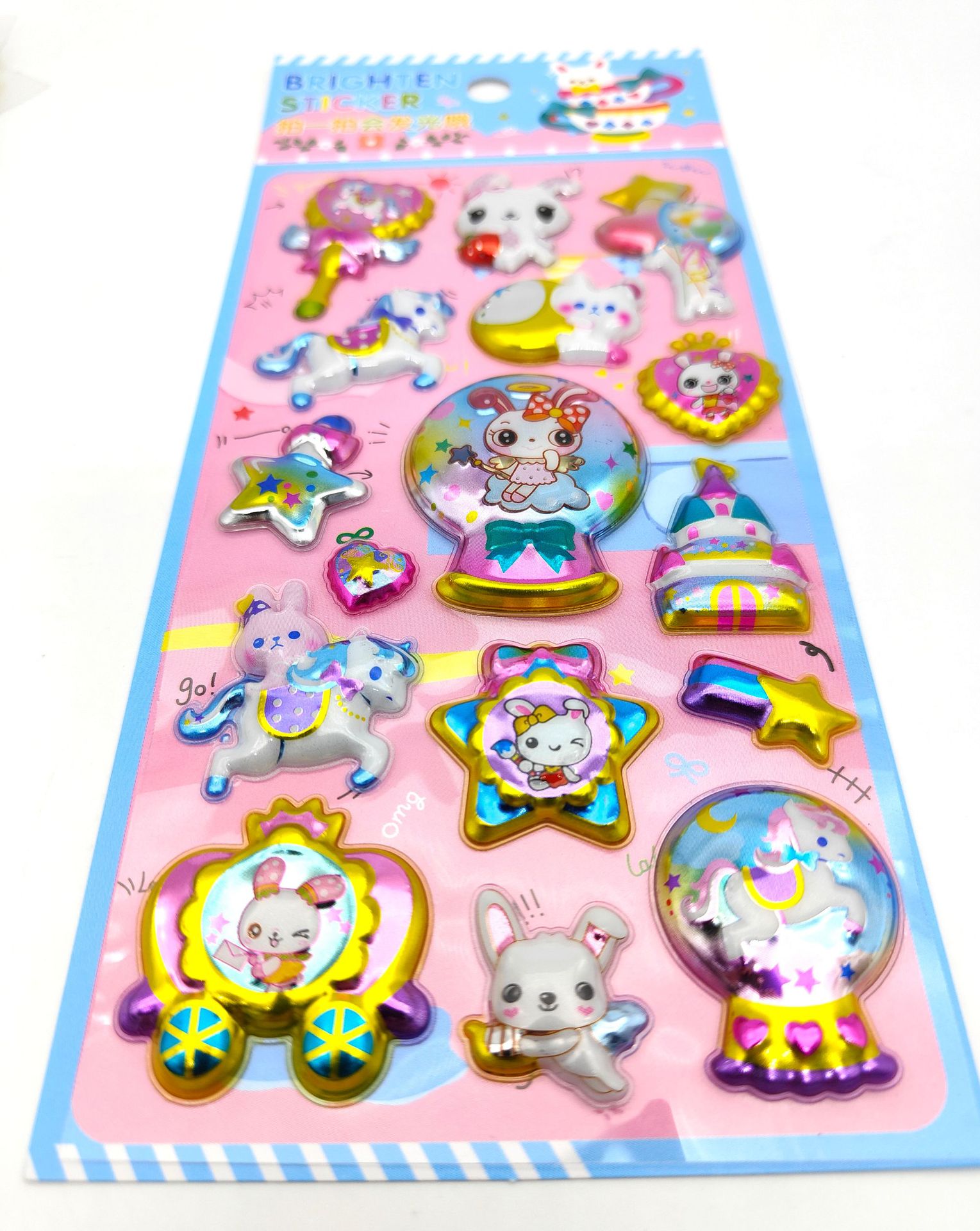 Children's Cartoon Animal Luminous Gold Foil Stickers 3D Three-Dimensional Stickers Blister Bubble Sticker Phone Stickers One Shot Will Shine Children's Cartoon Animal Luminous Gold Foil Stickers 3D Three-Dimensional Stickers Blister Bubble Sticker Phone Stickers One Shot Will Shine