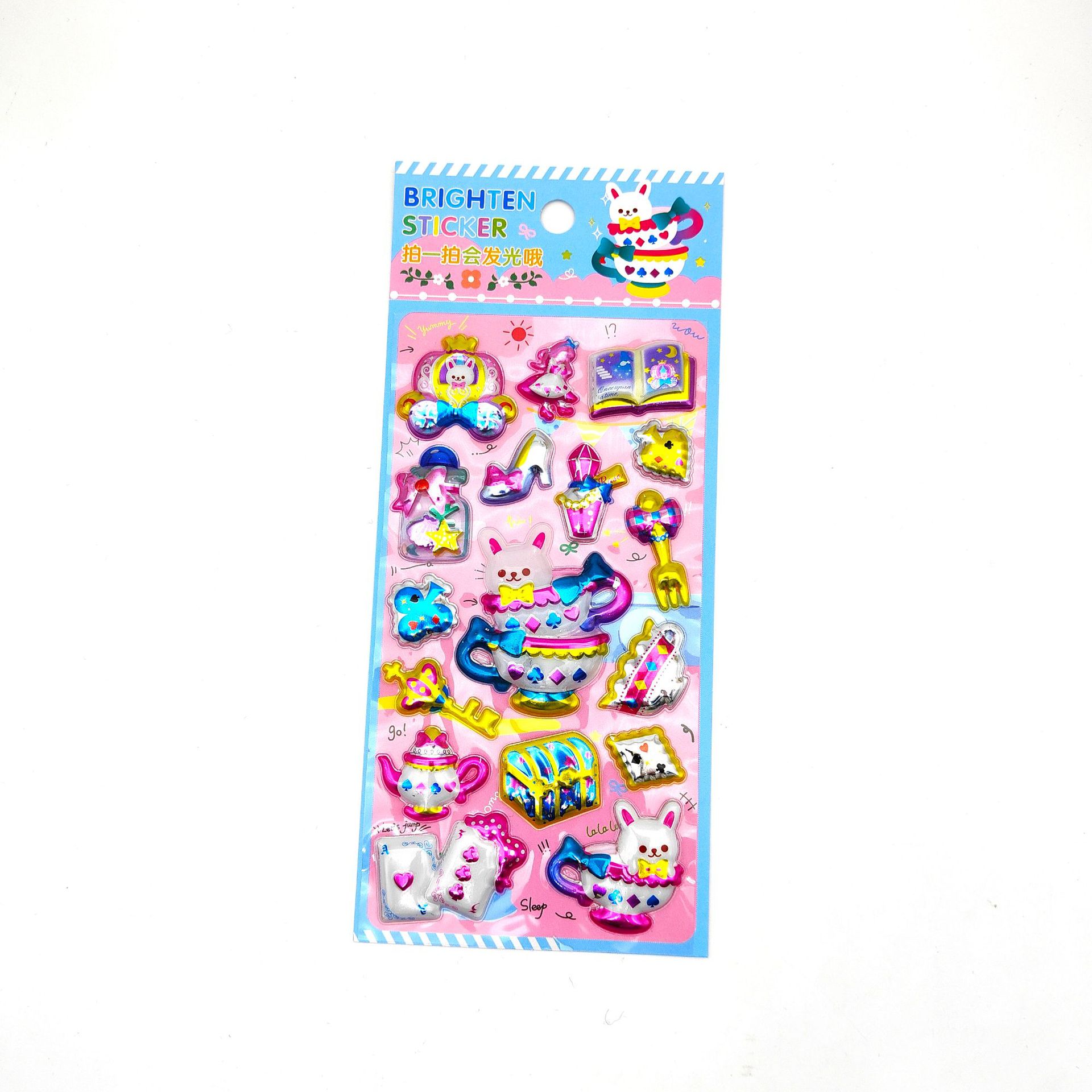 Children's Cartoon Animal Luminous Gold Foil Stickers 3D Three-Dimensional Stickers Blister Bubble Sticker Phone Stickers One Shot Will Shine Children's Cartoon Animal Luminous Gold Foil Stickers 3D Three-Dimensional Stickers Blister Bubble Sticker Phone Stickers One Shot Will Shine