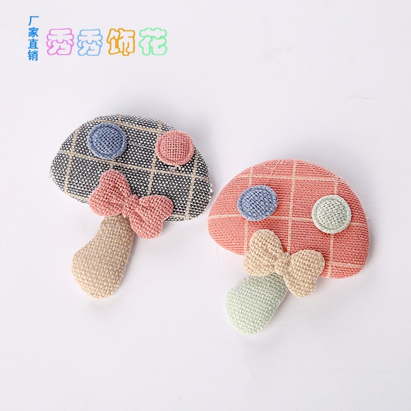 Autumn and Winter New Cartoon Cloth Sticker Mushroom Rabbit Plum DIY Accessories Ornaments Children&#039;s Leggings Clothing Accessories