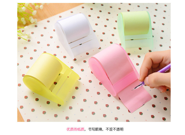 Creative Cute Casual Sticky Notes Note Sticker Attached Tape Base Tear-off Note Pad Student Message Memo Note Paper