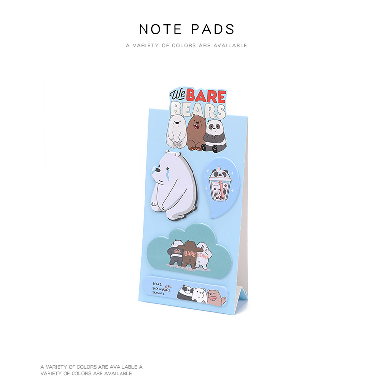 Factory Direct Supply Creative Cartoon Animal Sticky Notes Student Note Sticker Tearable Multi-Shape Note in Stock Wholesale