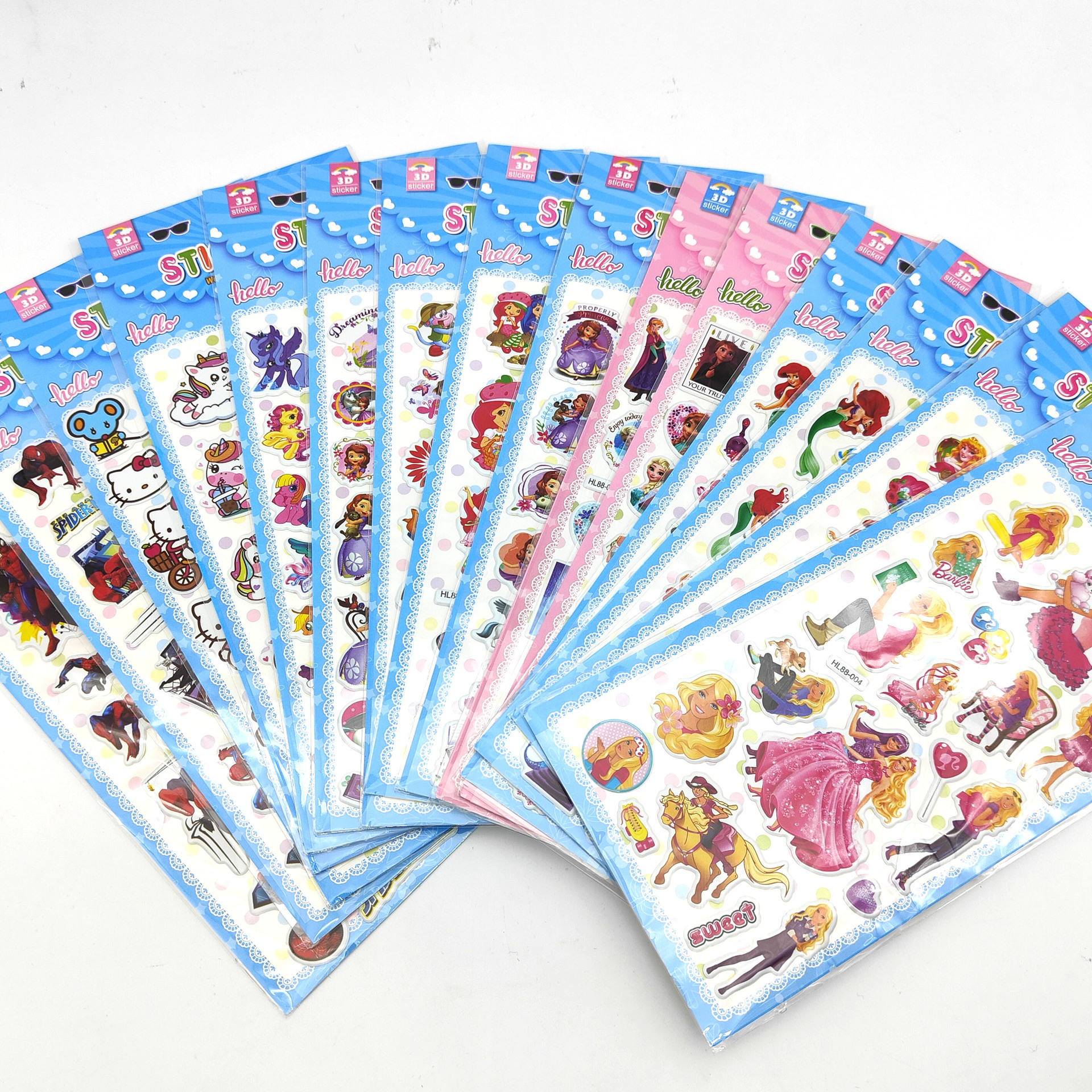 Children&#039;s Cartoon Stickers Foam Bubble Sticker Kindergarten Reward Stickers Forehead Stickers Affixed 3D Three-Dimensional Stickers Stickers for Journals