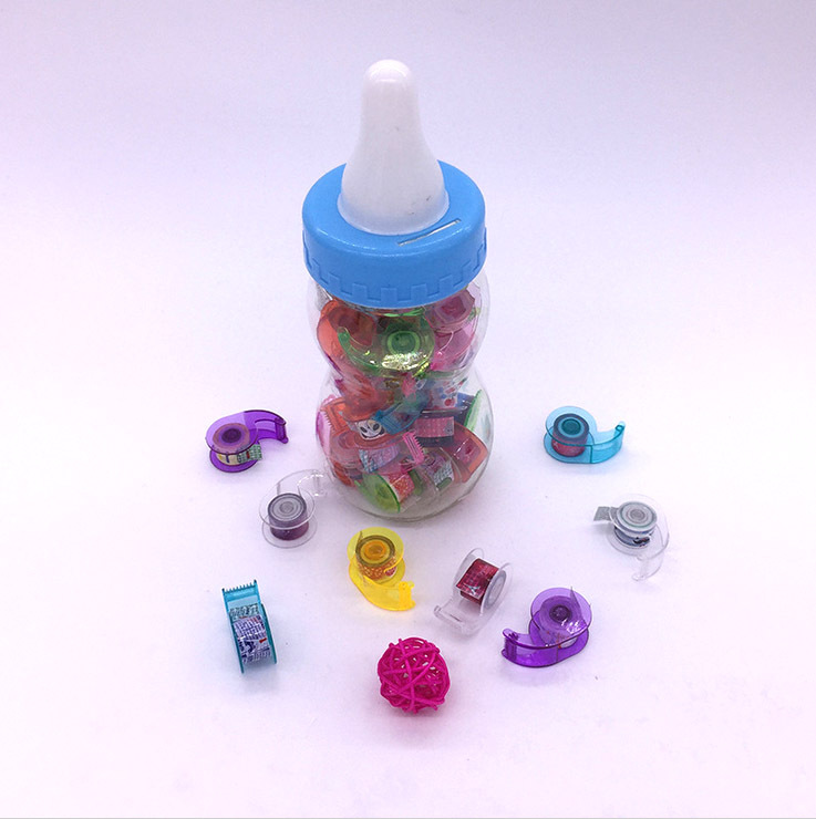 Bottle piggy bank mini tape tape and cutter Bottle piggy bank mini tape tape and cutter