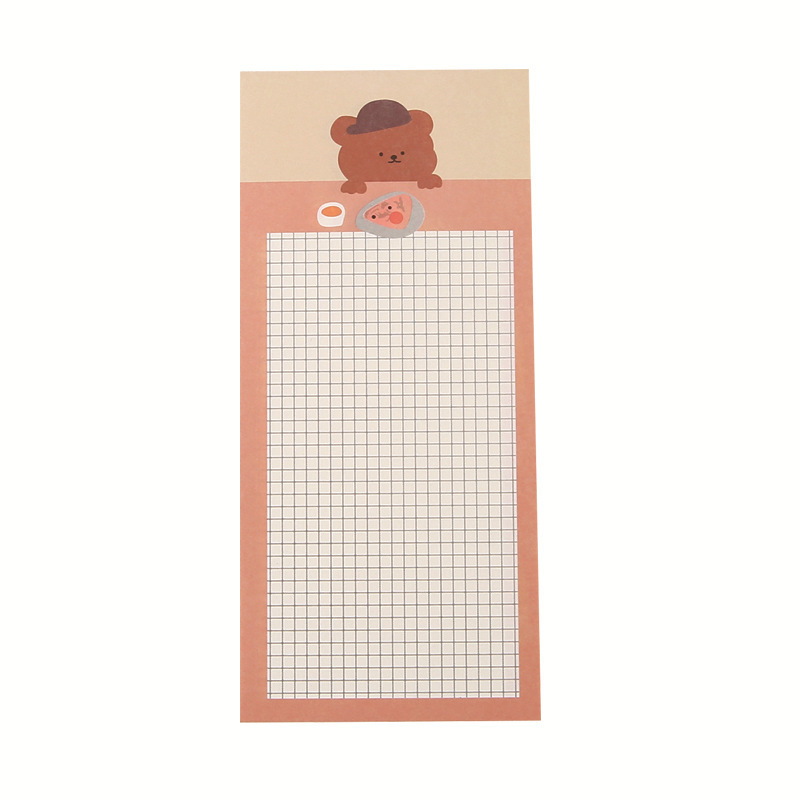 Korean Cute Bear Notepad Note Sticker Student Message Book Carry Post-It Notes Strip Notebook