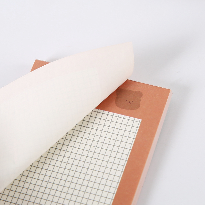 Korean Cute Bear Notepad Note Sticker Student Message Book Carry Post-It Notes Strip Notebook