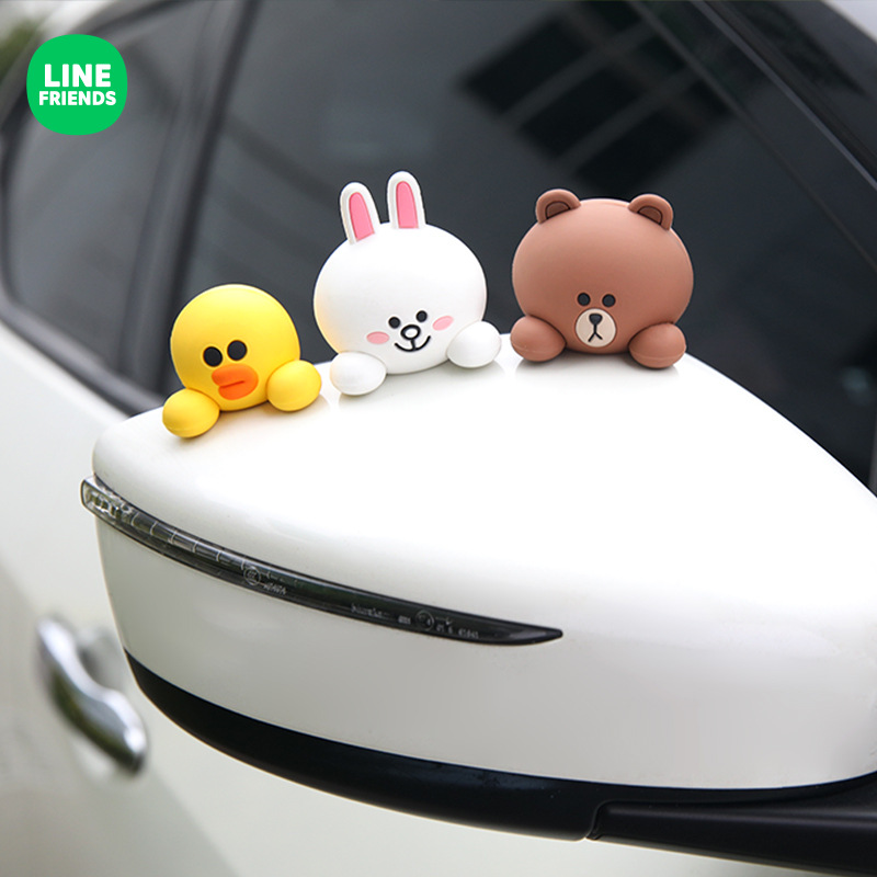 LINE FRIENDS Car Door Bumper Strip Car Door Exterior Body Anti-Scratch Cartoon Protective Sticker Decoration Supplies
