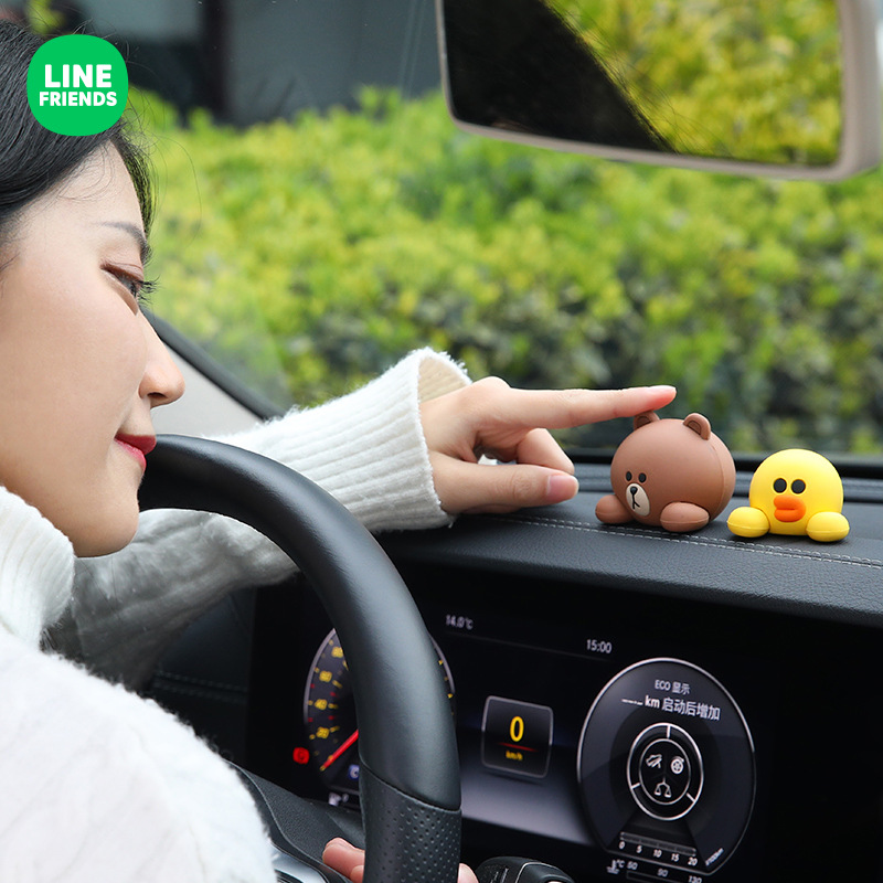 LINE FRIENDS Car Door Bumper Strip Car Door Exterior Body Anti-Scratch Cartoon Protective Sticker Decoration Supplies