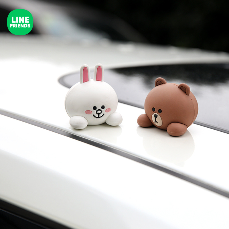 LINE FRIENDS Car Door Bumper Strip Car Door Exterior Body Anti-Scratch Cartoon Protective Sticker Decoration Supplies