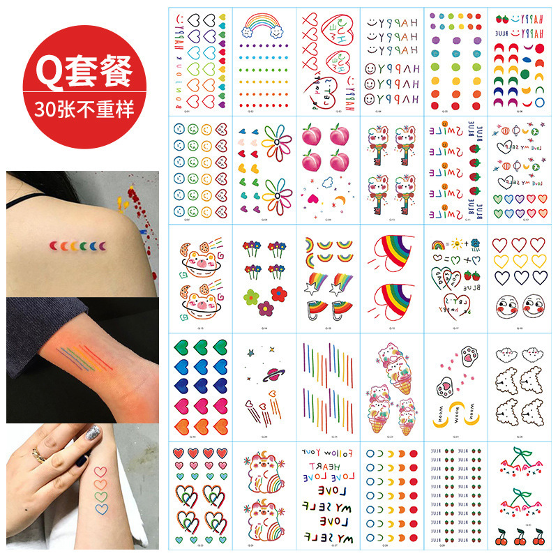 Plant Ink Printing Cartoon Pretty Girl Warrior Easy to Remove Tattoo Sticker Personality Tattoo Sticker Customization Plant Ink Printing Cartoon Pretty Girl Warrior Easy to Remove Tattoo Sticker Personality Tattoo Sticker Customization