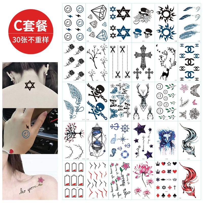 Plant Ink Printing Cartoon Pretty Girl Warrior Easy to Remove Tattoo Sticker Personality Tattoo Sticker Customization Plant Ink Printing Cartoon Pretty Girl Warrior Easy to Remove Tattoo Sticker Personality Tattoo Sticker Customization