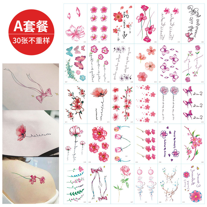 Plant Ink Printing Cartoon Pretty Girl Warrior Easy to Remove Tattoo Sticker Personality Tattoo Sticker Customization Plant Ink Printing Cartoon Pretty Girl Warrior Easy to Remove Tattoo Sticker Personality Tattoo Sticker Customization