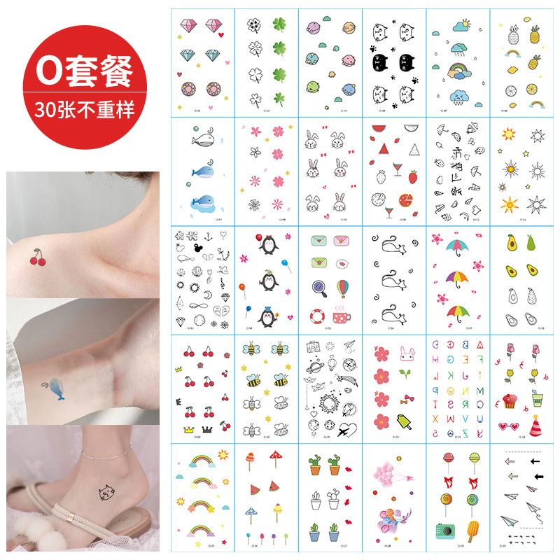 Plant Ink Printing Cartoon Pretty Girl Warrior Easy to Remove Tattoo Sticker Personality Tattoo Sticker Customization Plant Ink Printing Cartoon Pretty Girl Warrior Easy to Remove Tattoo Sticker Personality Tattoo Sticker Customization