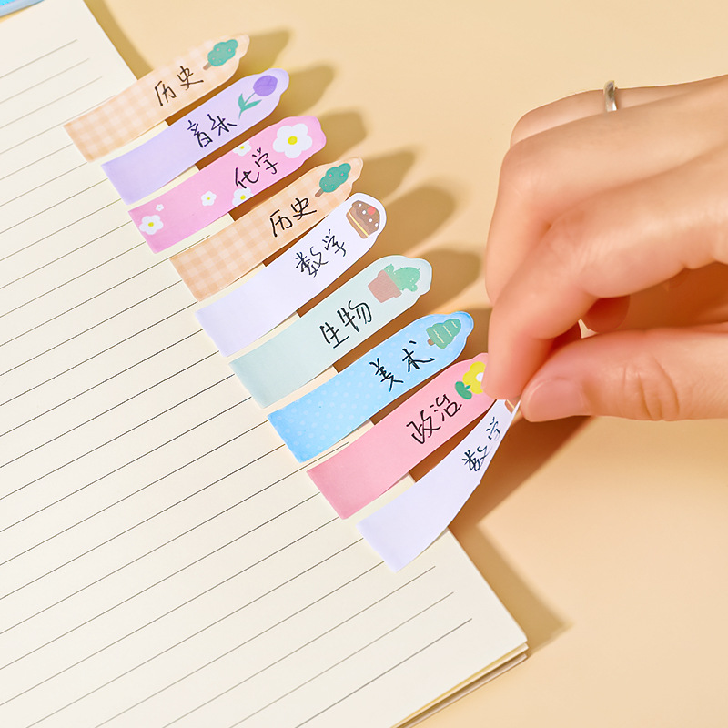 Cartoon Animal Row Station Sticky Notes Cute Ins Girl Heart Index Stickers Learning Memo Note Sticker Notepad