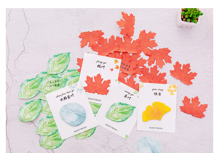 Zhishun Cute Creative Fresh Leaf-Shape Sticky Note Simulated Leaves Post-It Notes Note Sticker Message Sticker Stationery Zhishun Cute Creative Fresh Leaf-Shape Sticky Note Simulated Leaves Post-It Notes Note Sticker Message Sticker Stationery