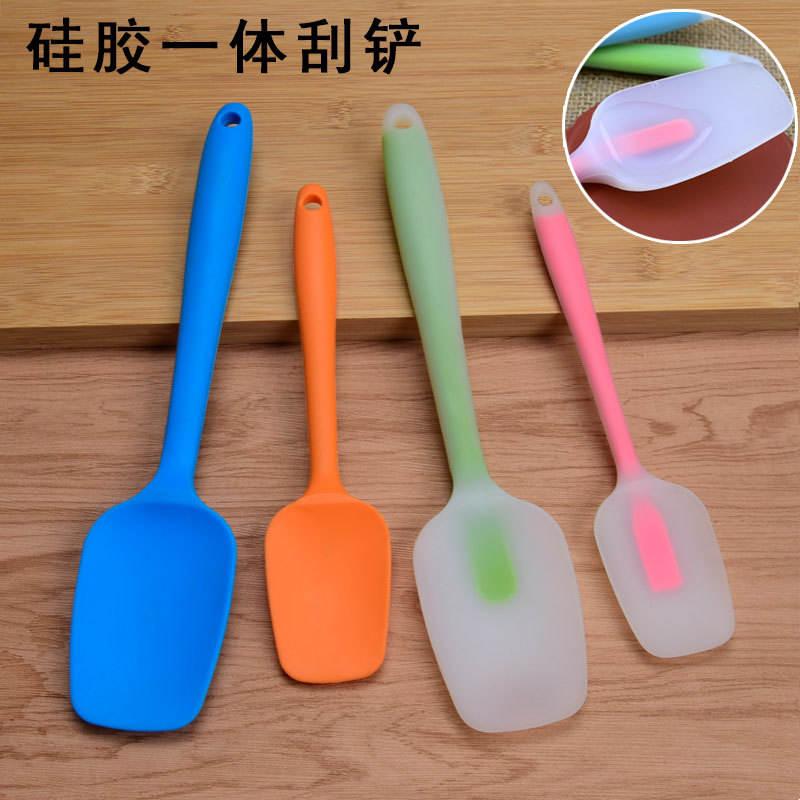All-Inclusive Integrated Soft Silicone T Shovel Semi-Transparent Shovel Cream Jam Stirring Scraper Cake Palette Knife Baking Tool