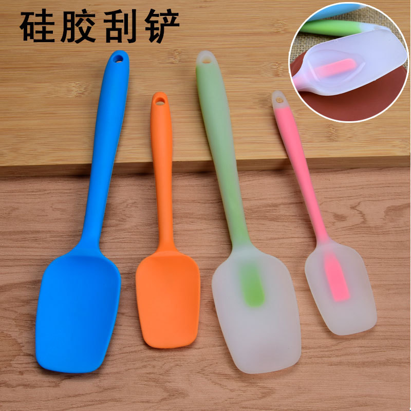 All-Inclusive Integrated Soft Silicone T Shovel Semi-Transparent Shovel Cream Jam Stirring Scraper Cake Palette Knife Baking Tool