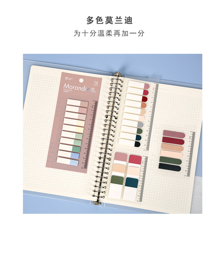 Creative Pet Loose-Leaf Morandi Sticky Notes Simple Ins Fresh Index Note Paper Translucent Note Sticker