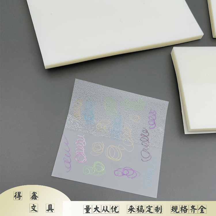 Factory Customized Pet Post-It Transparent Pet Post-It Note Sticker Tearable Wholesale Customization