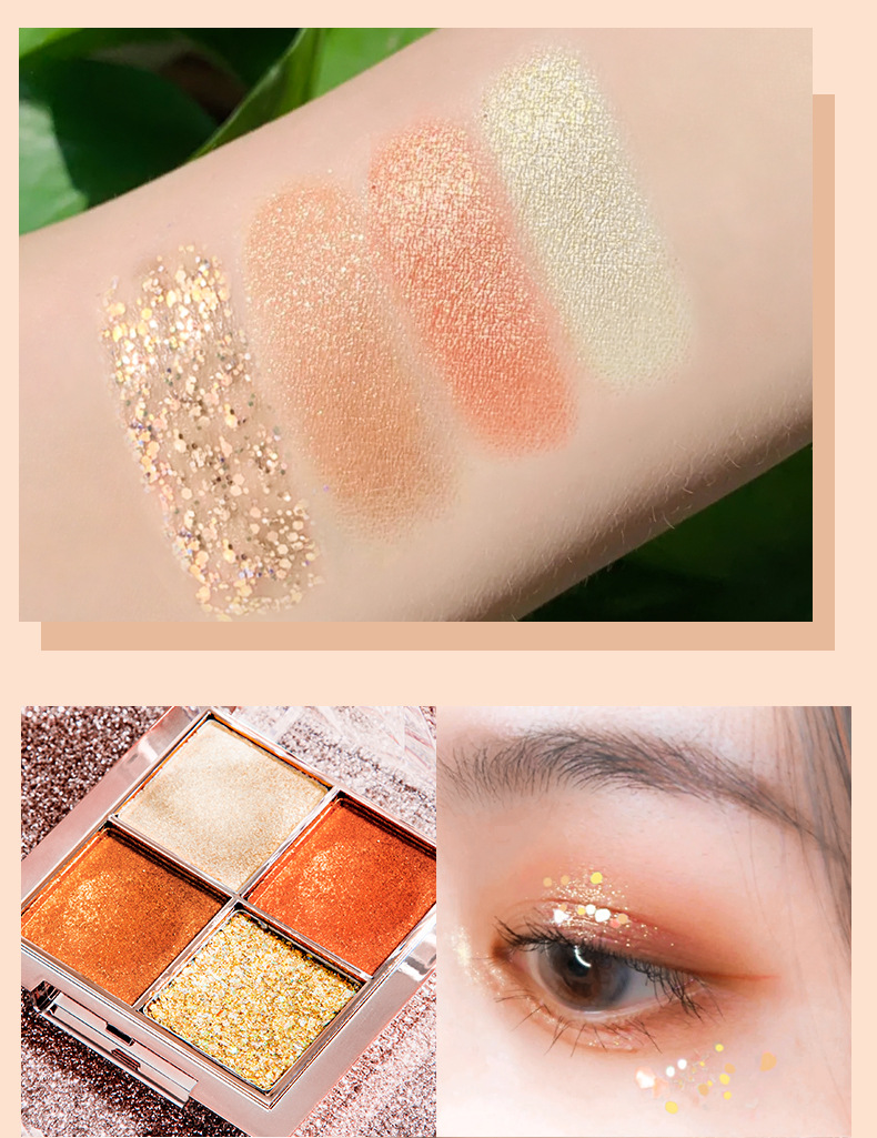Maco Andy Luxury Color Star Four Color Eyeshadow Palette Glitter Sequins Pearl Women's Small Plate Portable Cheap 4-Color Eye Shadow Maco Andy Luxury Color Star Four Color Eyeshadow Palette Glitter Sequins Pearl Women's Small Plate Portable Cheap 4-Color Eye Shadow
