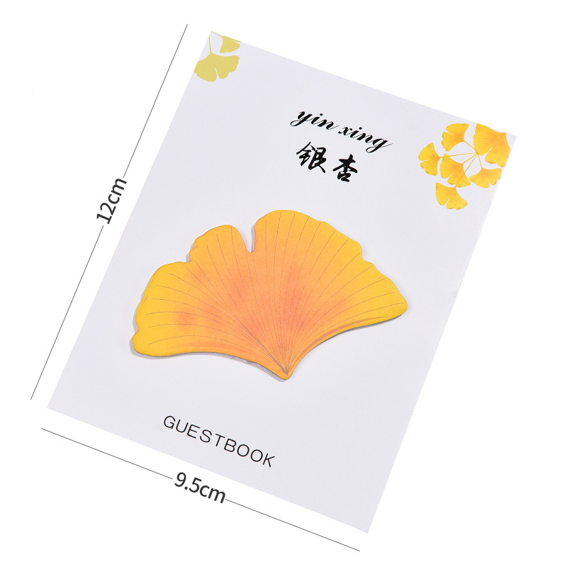 Korean Fresh opposite Sex Sticky Notes Note Sticker Creative Leaf Note Message Note Office Stationery Wholesale