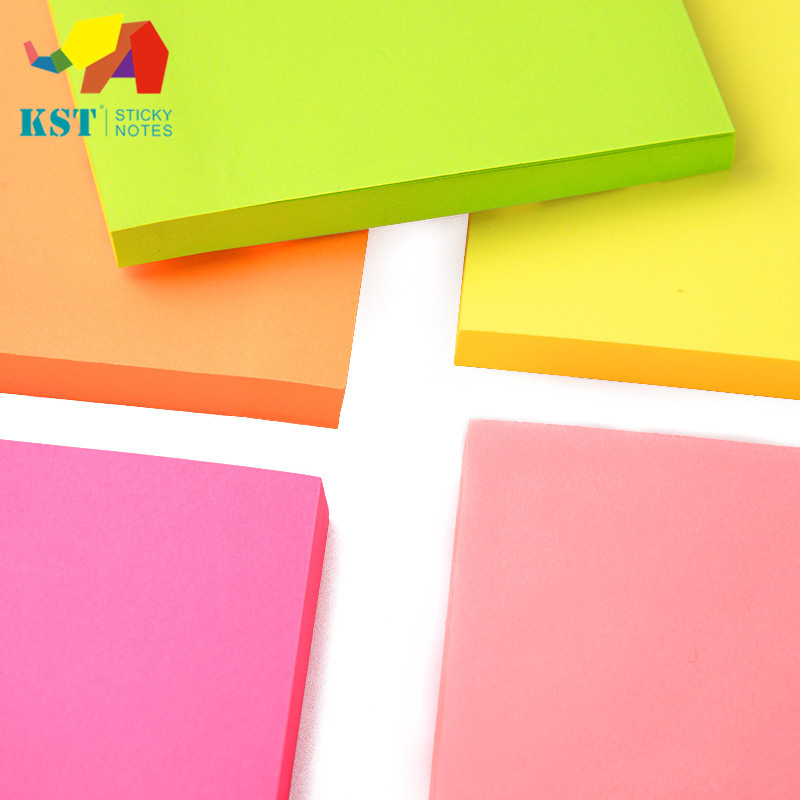Foreign Trade Hot Sale Office Stationery Fluorescent Color Mixed Color Note Paper Color Message Sticker Post-It Notes Factory Wholesale