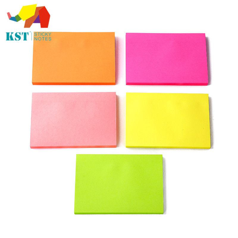 Foreign Trade Hot Sale Office Stationery Fluorescent Color Mixed Color Note Paper Color Message Sticker Post-It Notes Factory Wholesale